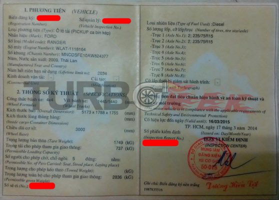 Xác định mã turbo giấy đăng kiểm turbo mighty hyundai